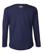 Youth Tech Team Long Sleeve T-Shirt - Midnight Navy/ White
