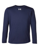 Youth Tech Team Long Sleeve T-Shirt - Midnight Navy/ White