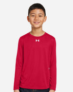 Youth Tech Team Long Sleeve T-Shirt - Red/ White