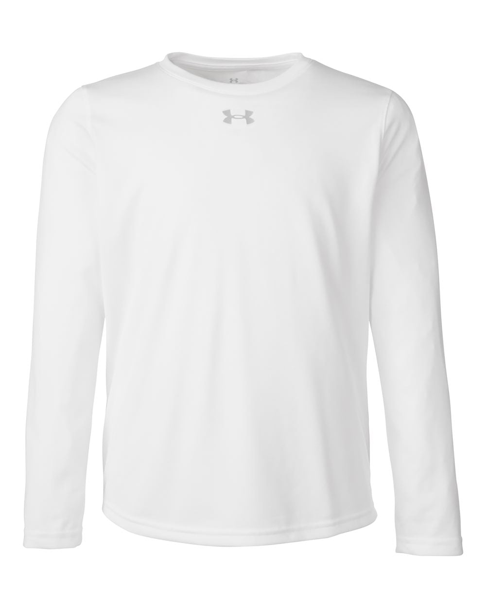 Youth Tech Team Long Sleeve T-Shirt - White/ Mod Grey