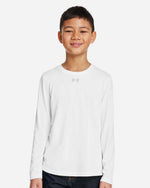 Youth Tech Team Long Sleeve T-Shirt - White/ Mod Grey