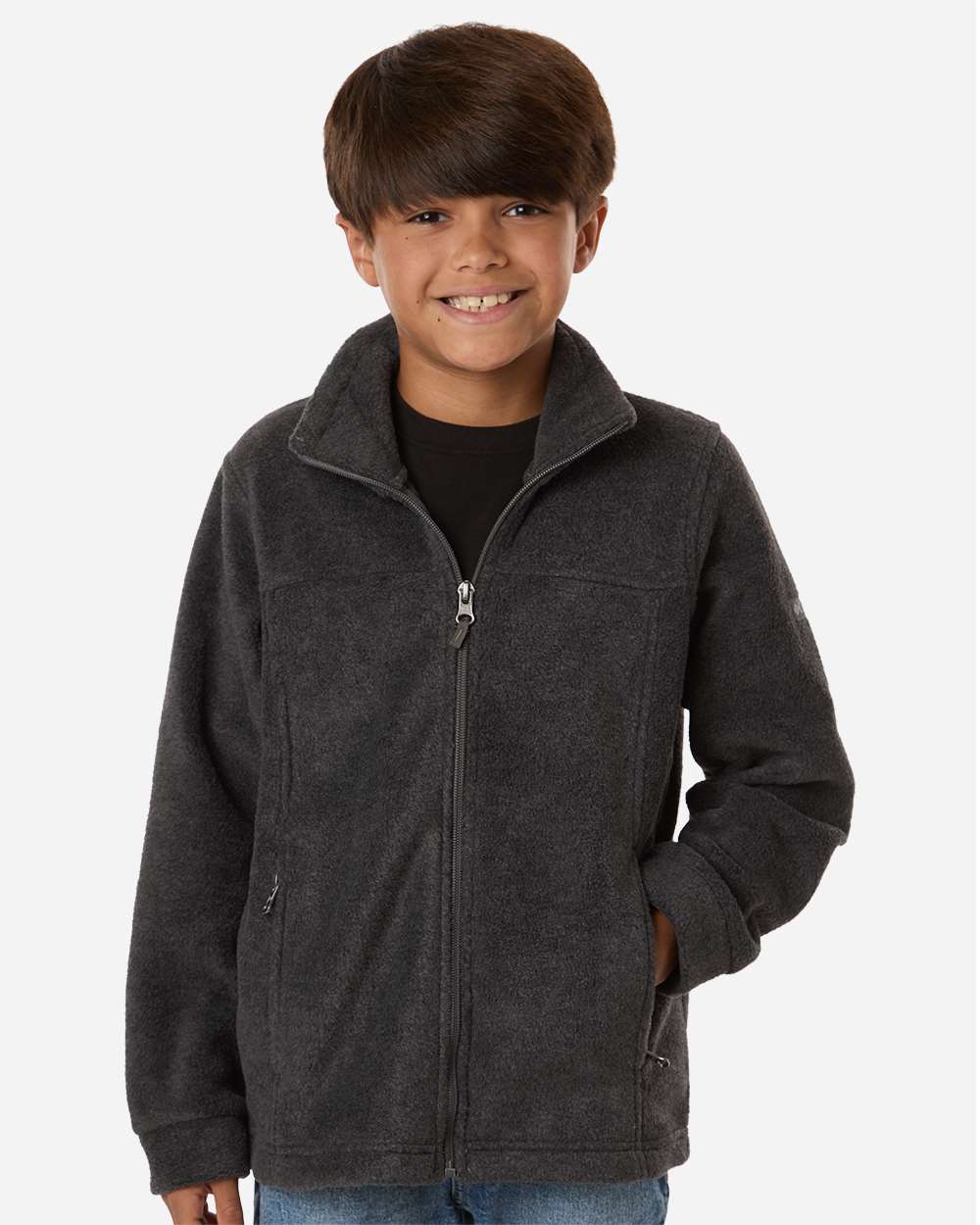 Youth Steens Mountain II Fleece Full-Zip Jacket - Charcoal Heather
