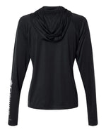Women's PFG Tidal Tee Hooded Long Sleeve - Black/ Cool Grey
