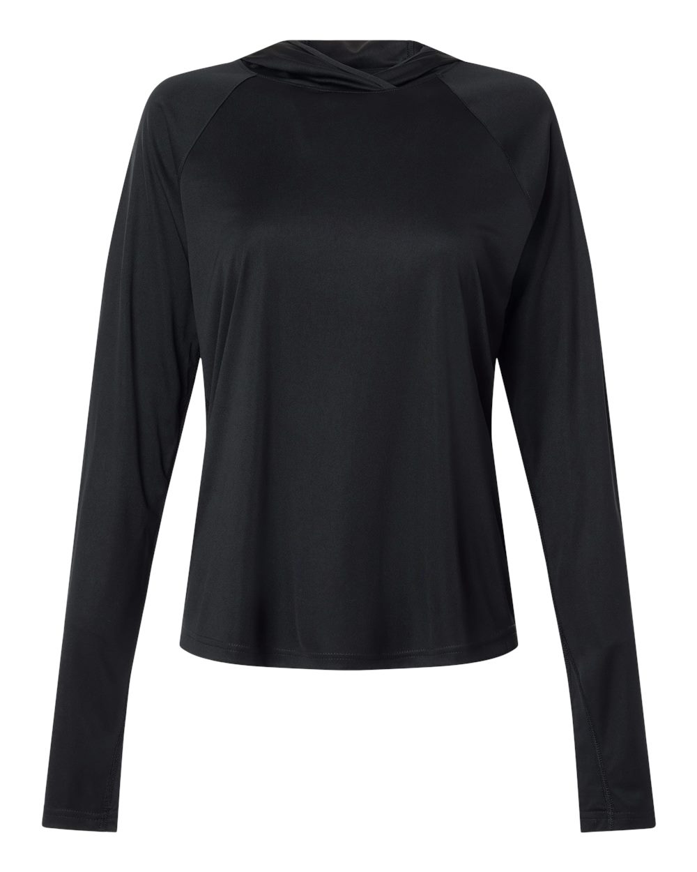 Women's PFG Tidal Tee Hooded Long Sleeve - Black/ Cool Grey