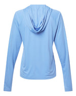 Women's PFG Tidal Tee Hooded Long Sleeve - White Cap/ White