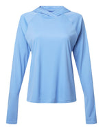 Women's PFG Tidal Tee Hooded Long Sleeve - White Cap/ White