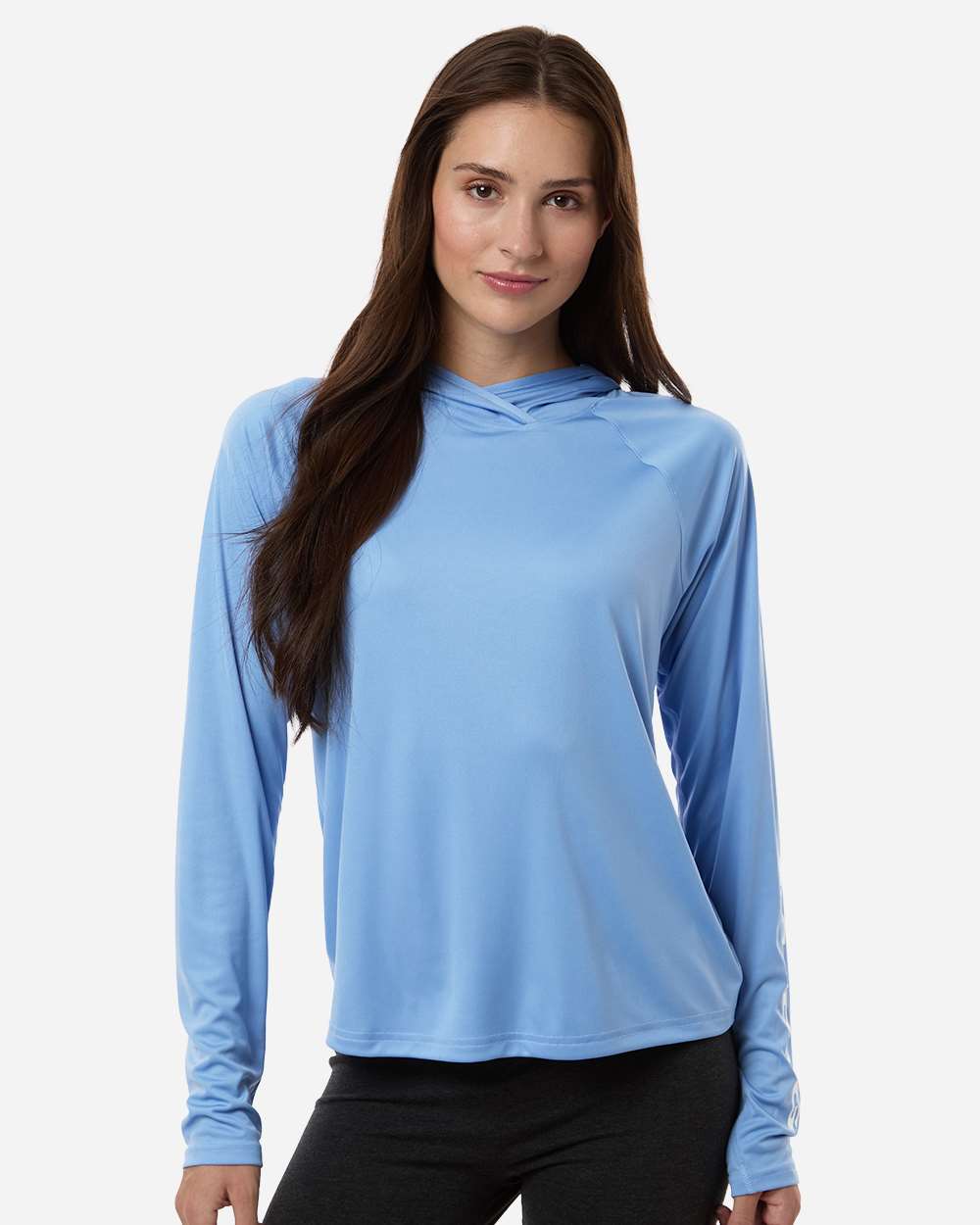 Women's PFG Tidal Tee Hooded Long Sleeve - White Cap/ White