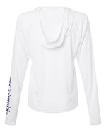 Women's PFG Tidal Tee Hooded Long Sleeve - White/ Nightshade