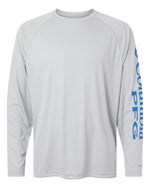Men's PFG Terminal Tackle Long Sleeve T-Shirt - Cool Grey/ Vivid Blue