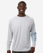 Men's PFG Terminal Tackle Long Sleeve T-Shirt - Cool Grey/ Vivid Blue