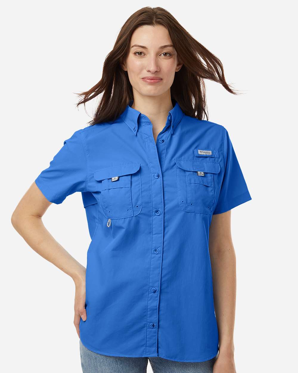 Women's PFG Bahama Short Sleeve Shirt - Vivid Blue