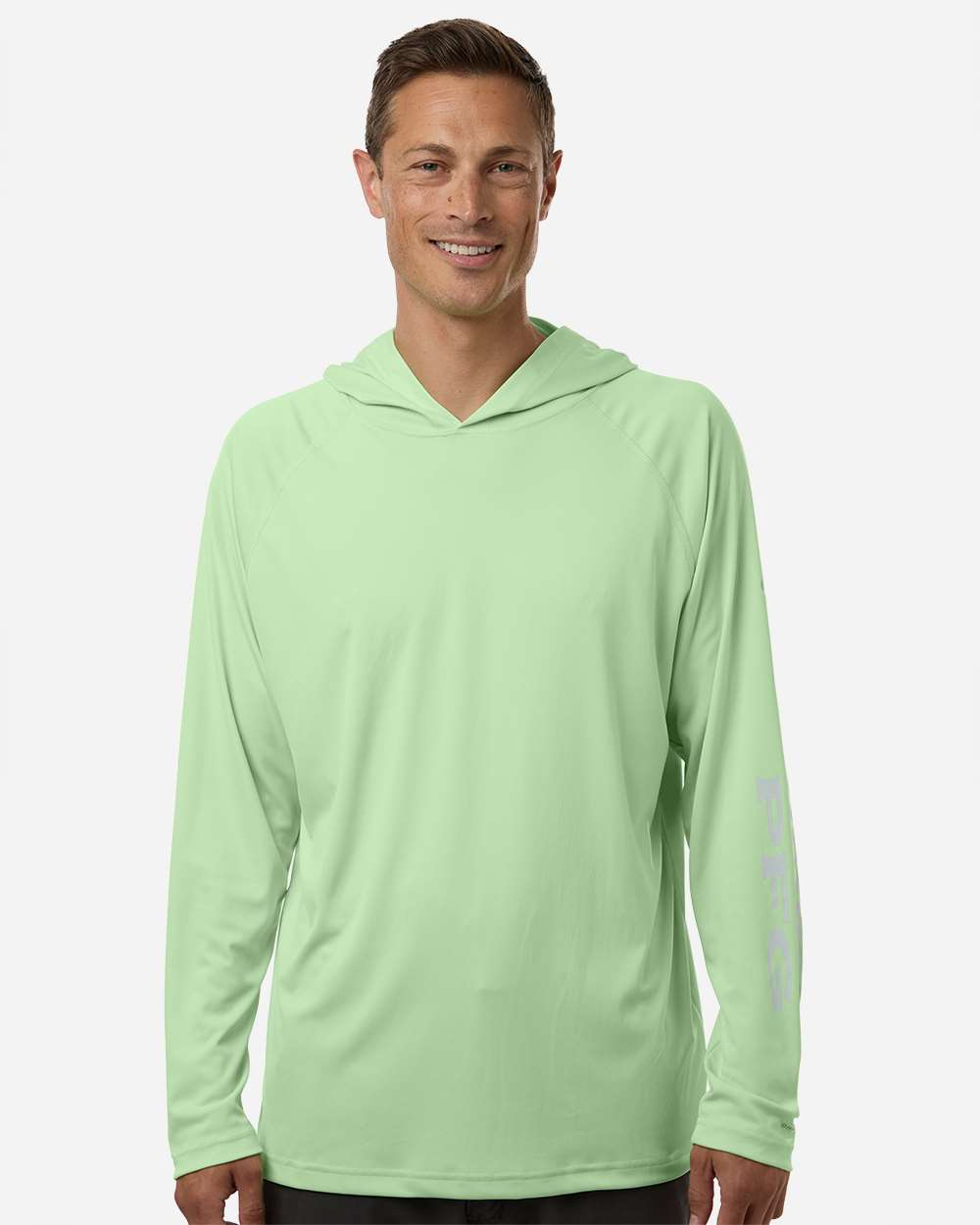 Men's PFG Terminal Tackle Hooded Long Sleeve T-Shirt - Key West/ Cool Grey