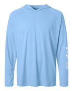 Men's PFG Terminal Tackle Hooded Long Sleeve T-Shirt - White Cap/ White