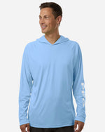 Men's PFG Terminal Tackle Hooded Long Sleeve T-Shirt - White Cap/ White