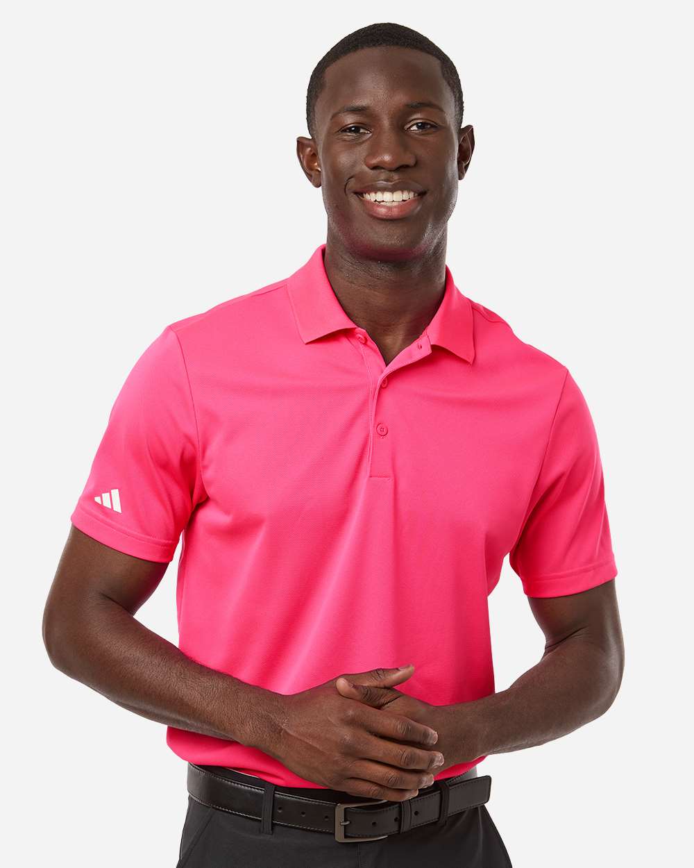 Men's Performance Piqué Polo - Lucid Pink