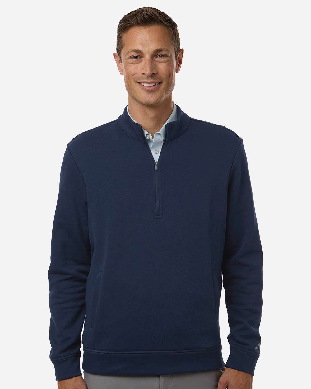 Men's Elevated Fleece Quarter-Zip Pullover - Collegiate Navy