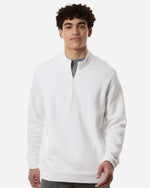 Men's Elevated Fleece Quarter-Zip Pullover - Core White