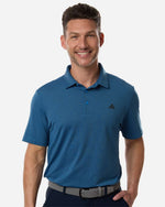 Men's Performance Textured Polo - Lucid Ray Blue/ Black