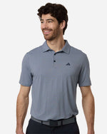 Men's Performance Textured Polo - White/ Collegiate Navy