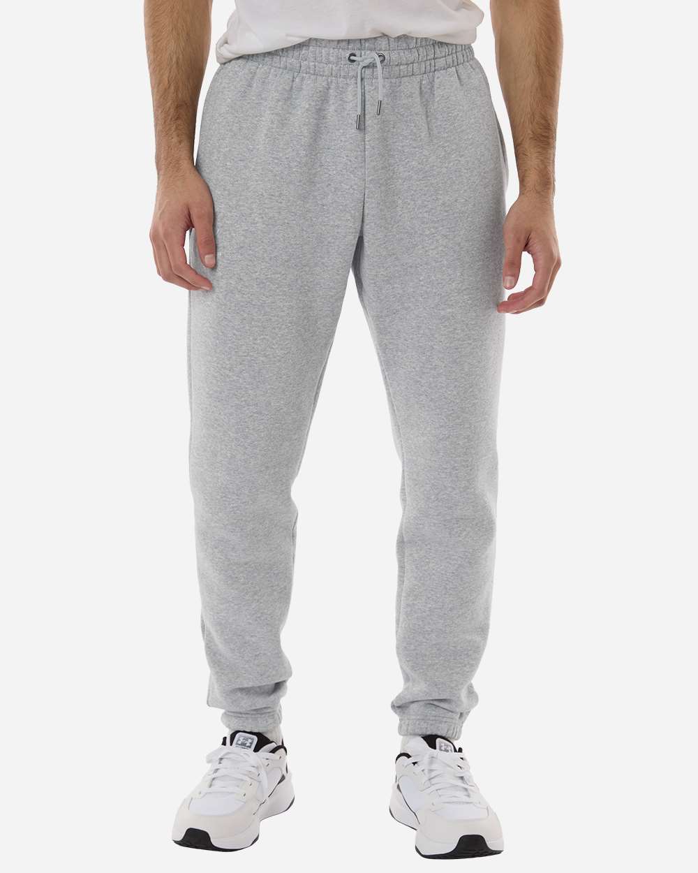 Men's Icon Fleece Joggers - Mod Grey Light Heather/ White