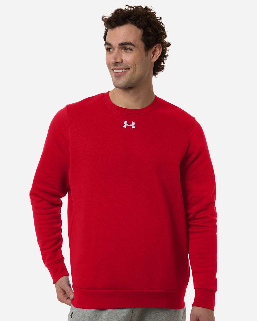 Men's Team Icon Fleece Crew - Red/ White