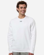 Men's Team Icon Fleece Crew - White/ Pitch Grey Medium Heather