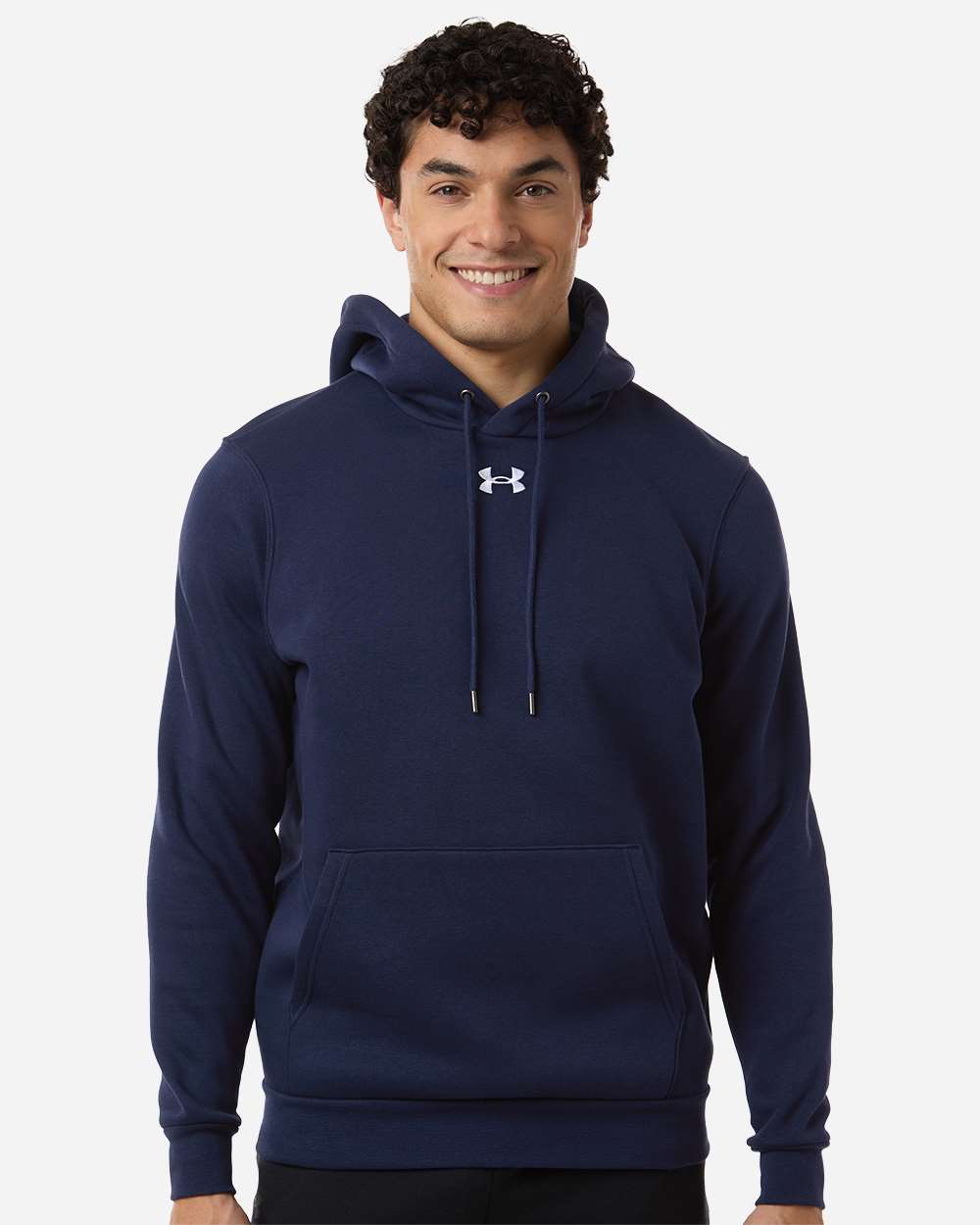 Men's Team Icon Fleece Hooded Sweatshirt - Midnight Navy/ White 