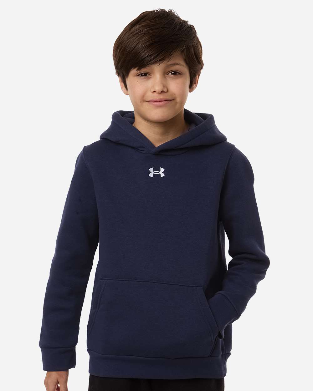Youth Team Icon Fleece Hooded Sweatshirt - Midnight Navy/ White 