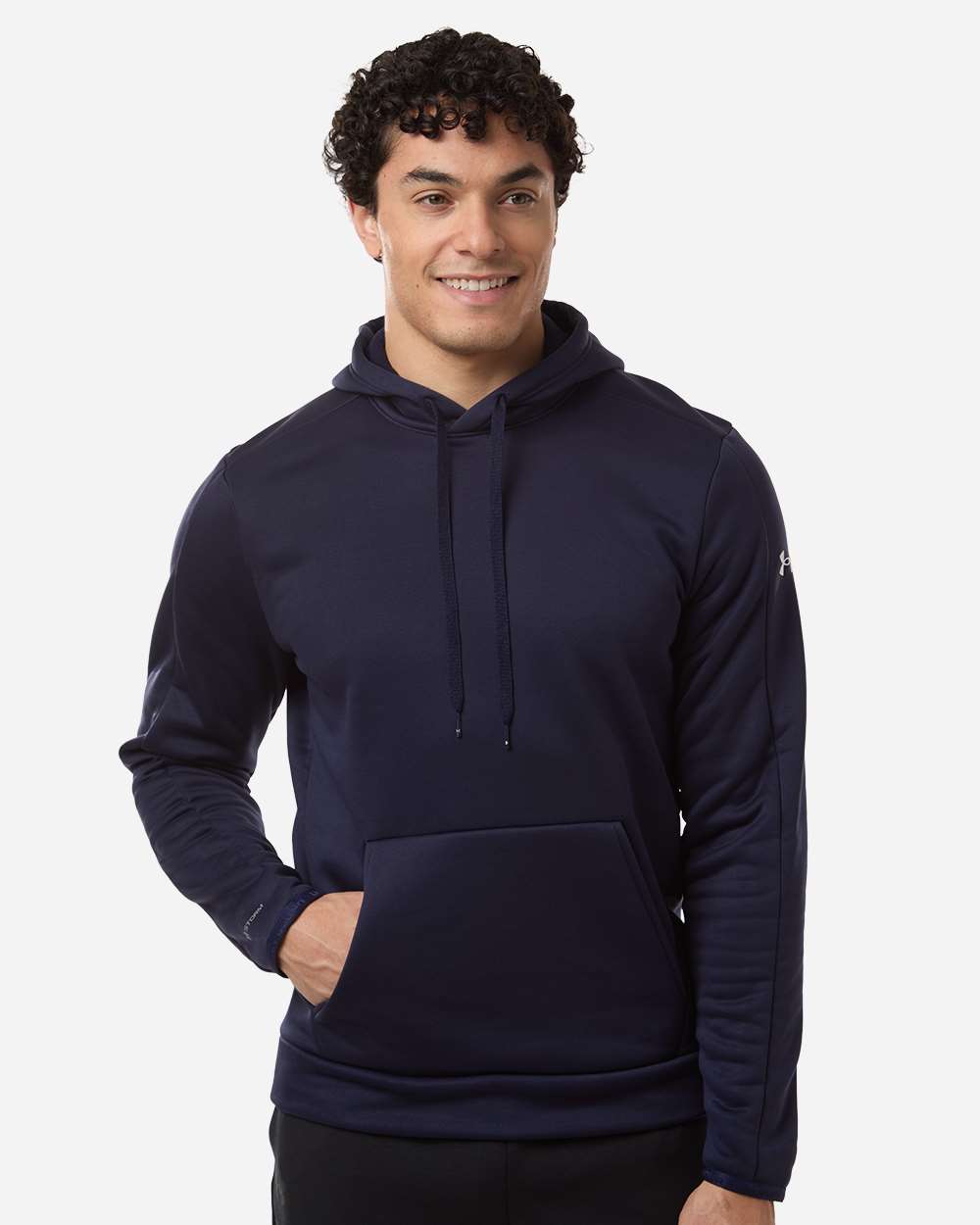 Men's Armour Fleece Pro Hooded Sweatshirt - Midnight Navy/ White