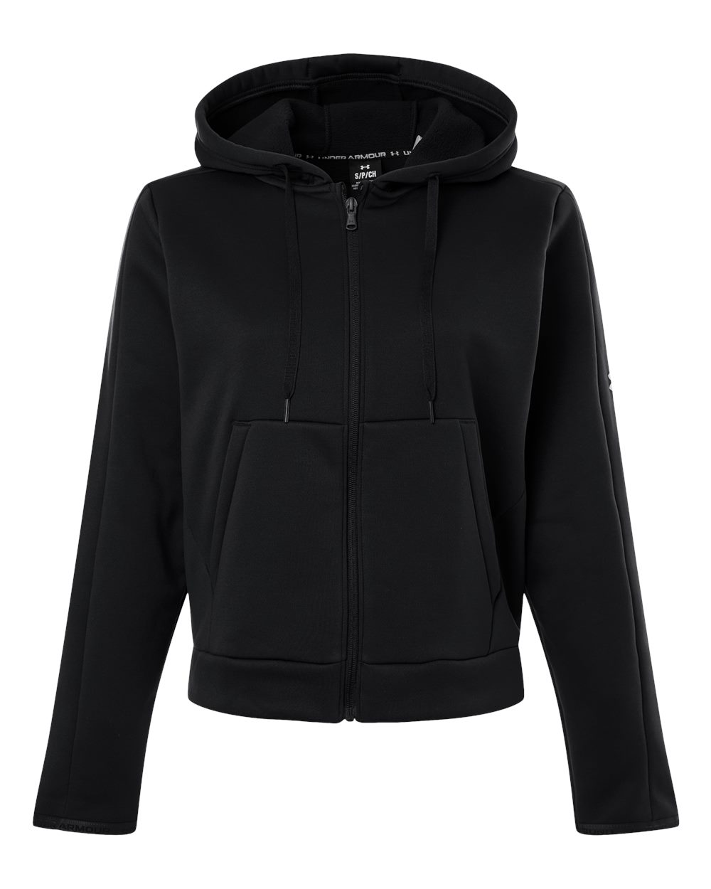 Women's Armour Fleece Pro Hooded Full-Zip - Black/ White
