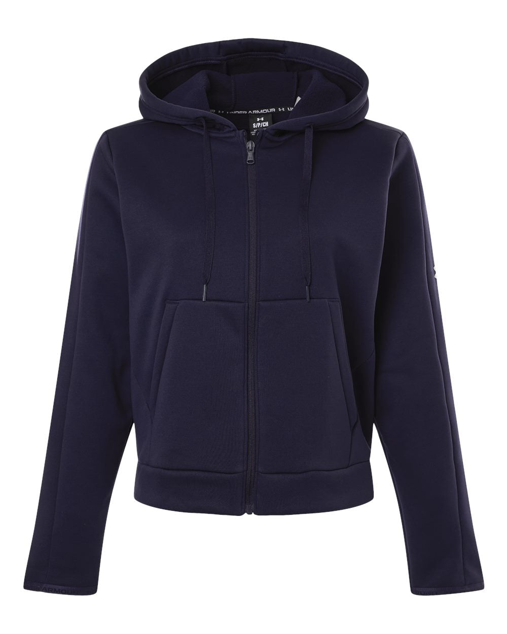 Women's Armour Fleece Pro Hooded Full-Zip - Midnight Navy/ White