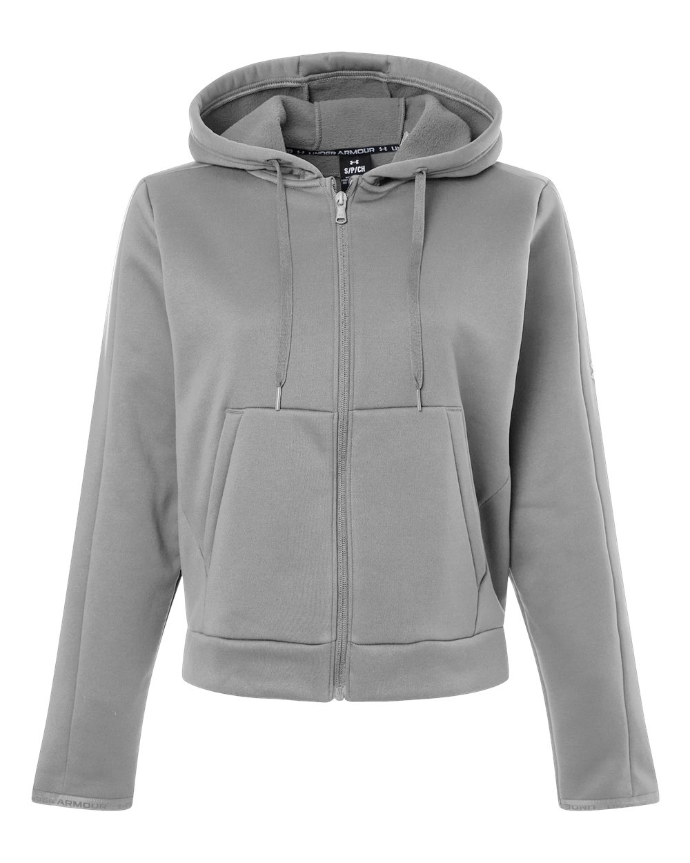 Women's Armour Fleece Pro Hooded Full-Zip - Mod Grey/ White