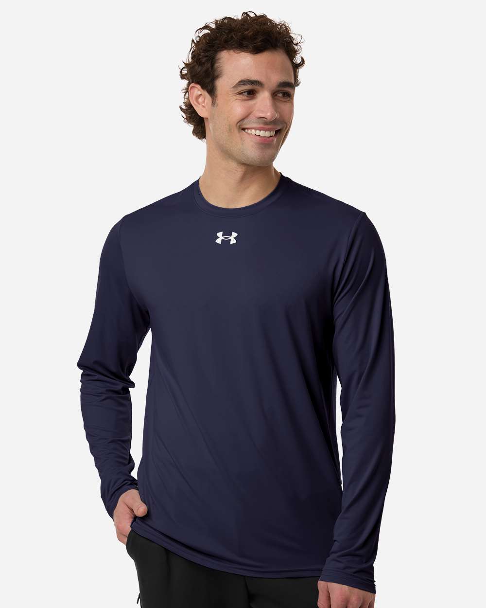 Men's Team Vanish Long Sleeve T-Shirt - Midnight Navy/ White