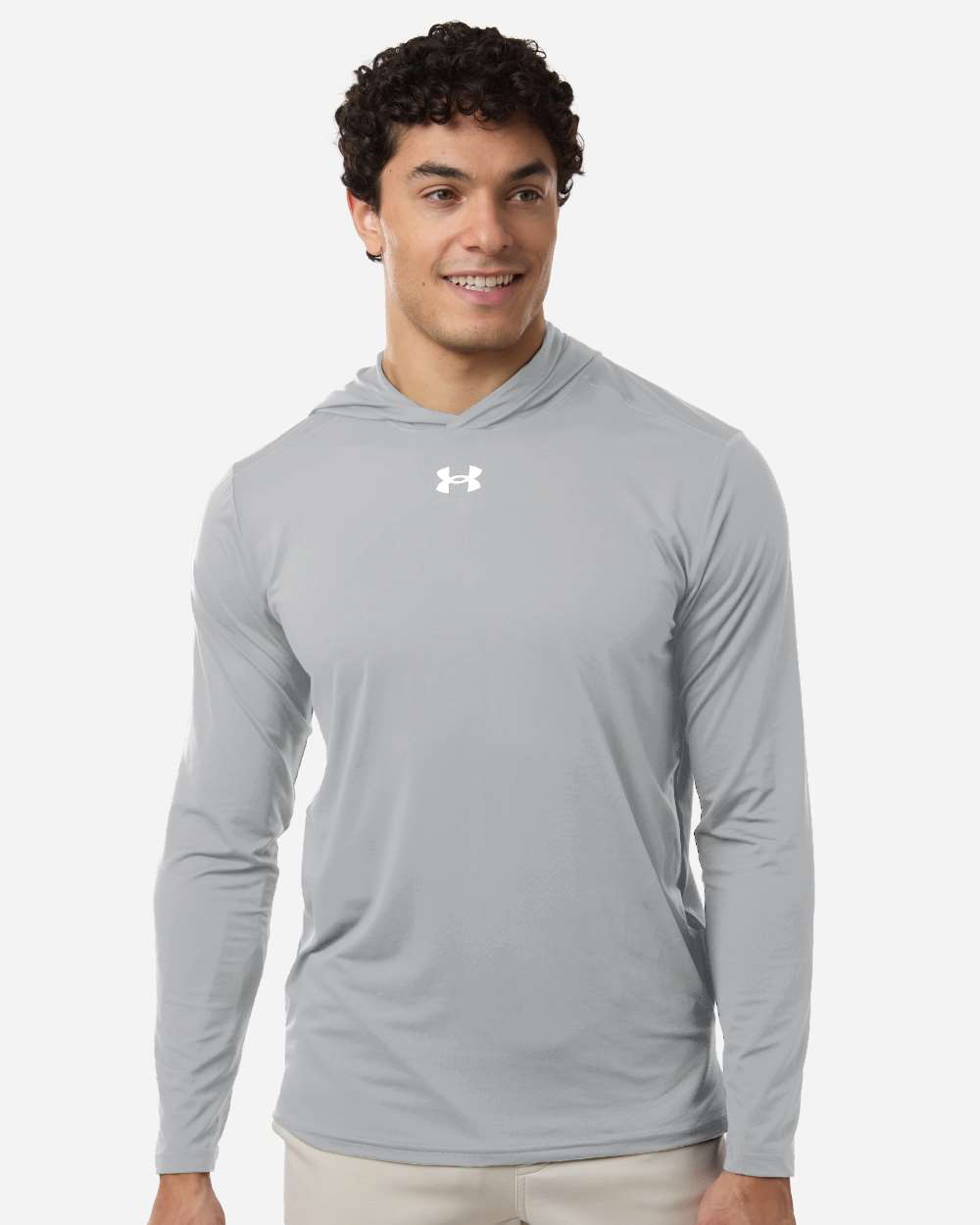Men's Team Vanish Hooded Long Sleeve T-Shirt - Mod Grey/ White