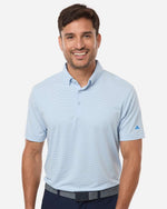 Men's Ultimate365 Pencil Stripe Climacool Polo - Crystal Sky/ Lucid Ray Blue