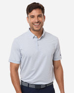 Men's Ultimate365 Pencil Stripe Climacool Polo - White/ Collegiate Navy