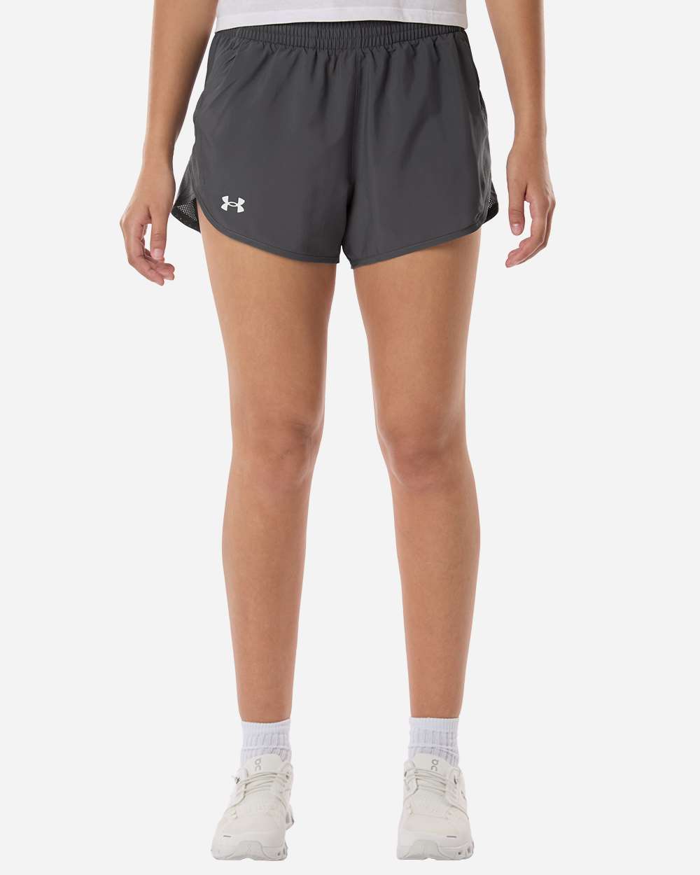 Women's Fly-By Unlined 3" Short - Castlerock/ Castlerock/ White