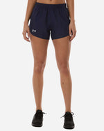 Women's Fly-By Unlined 3" Short - Midnight Navy/ Midnight Navy/ White