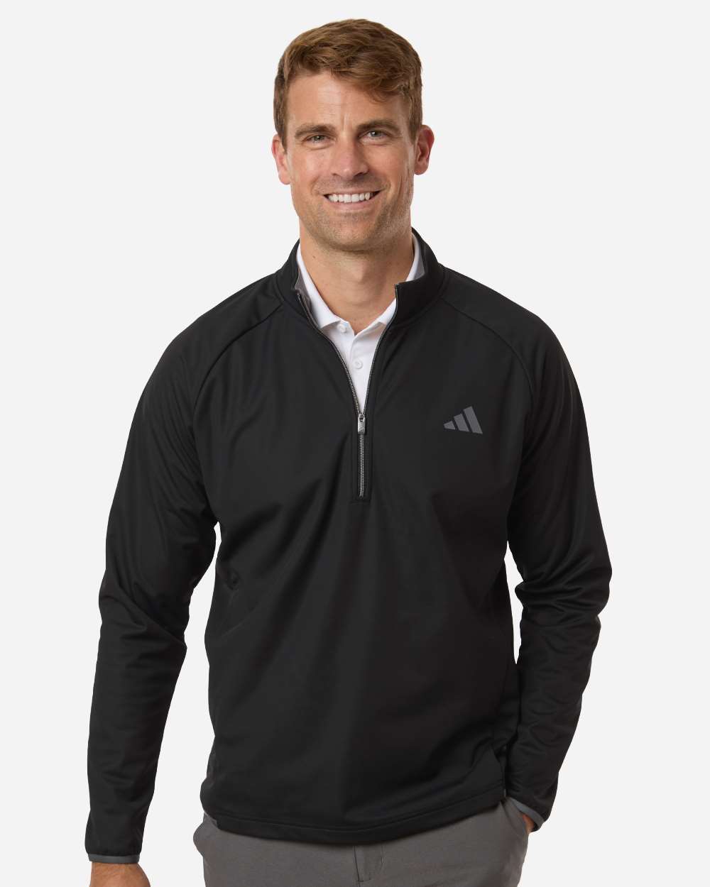 Men's Ultimate365 Wind Quarter-Zip Pullover - Black