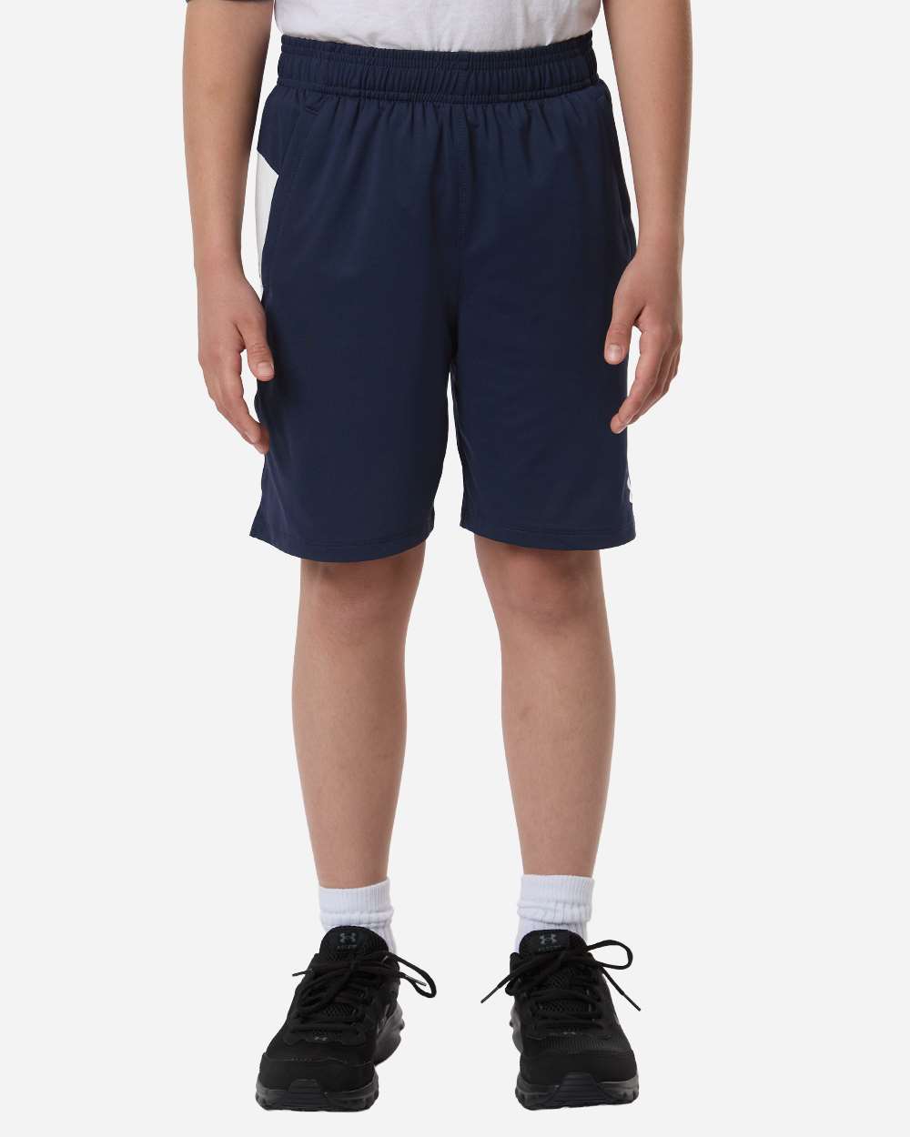 Youth Tech Vent Short - Midnight Navy/ White/ White