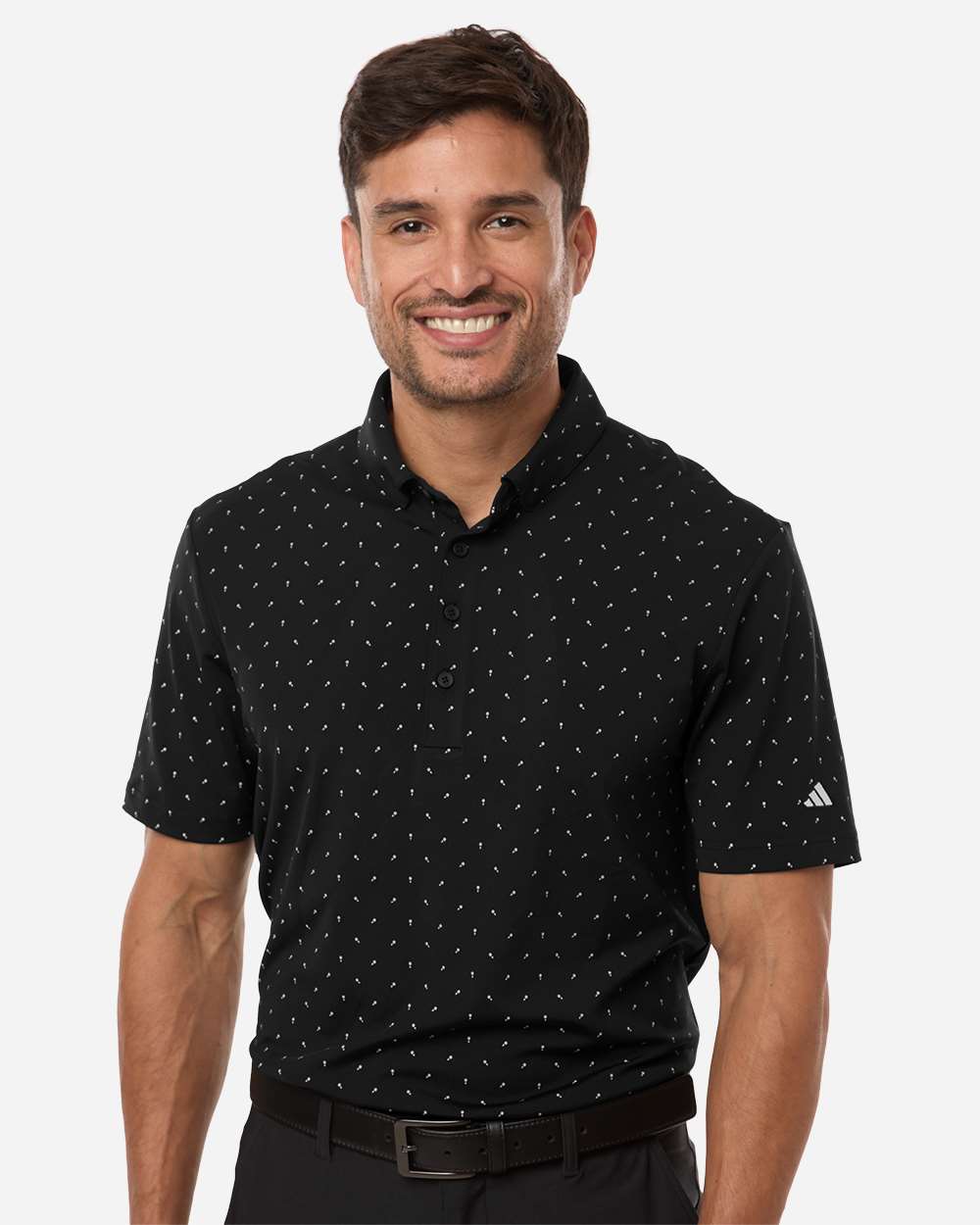 Men's Ultimate365 Micro Print Polo - Black