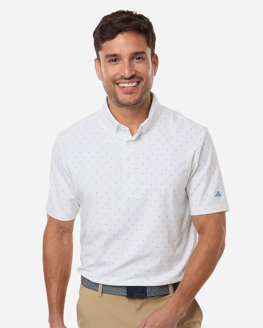 Men's Ultimate365 Micro Print Polo - White