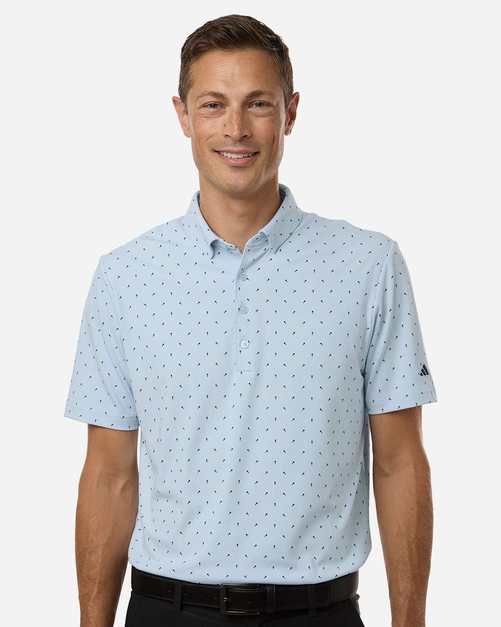 Men's Ultimate365 Micro Print Polo - Crystal Sky