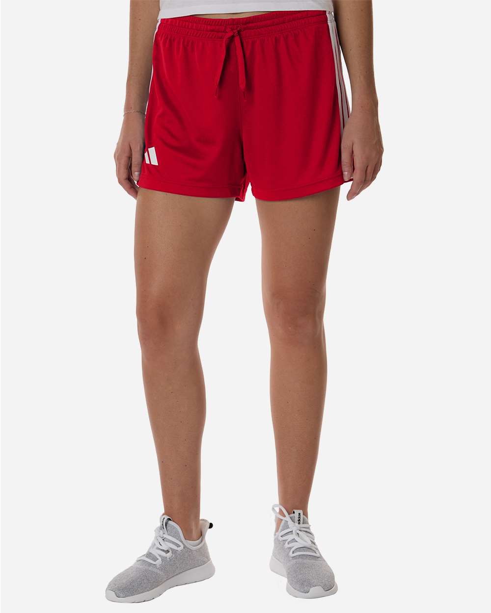 Women's 3-Stripes 3" Shorts - Team Power Red/ White