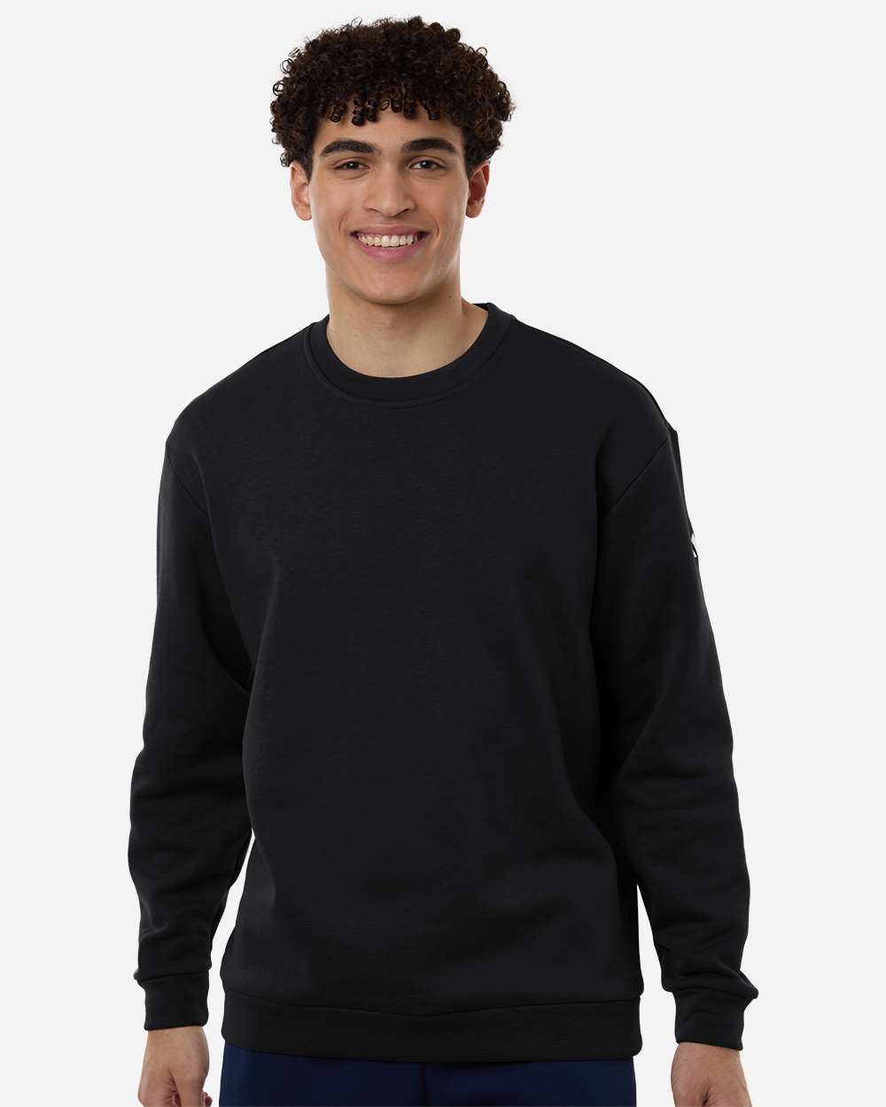 Men's Fleece Crewneck Sweatshirt - Black/ White