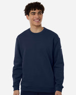 Men's Fleece Crewneck Sweatshirt - Team Navy Blue/ White