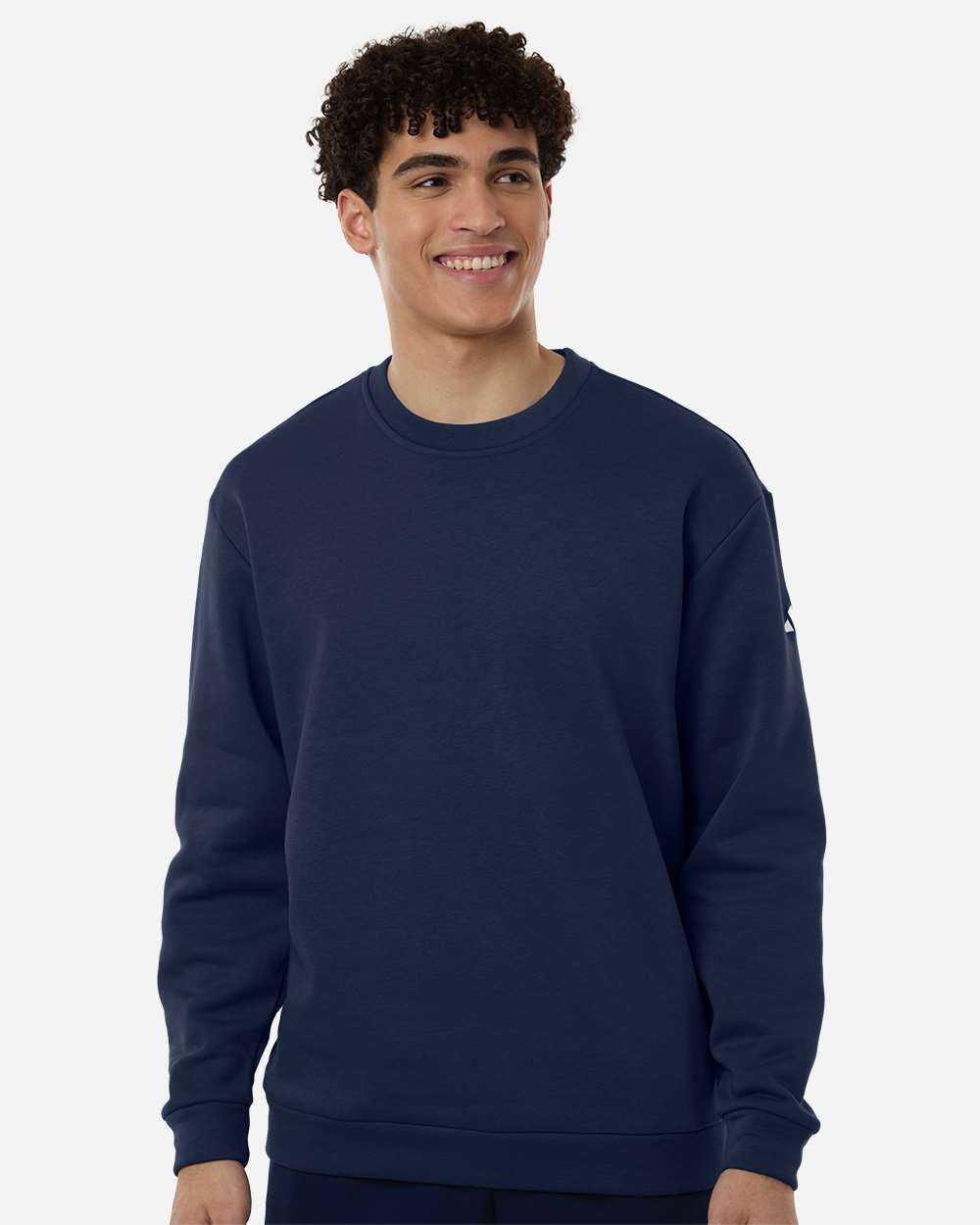 Men's Fleece Crewneck Sweatshirt - Team Navy Blue/ White
