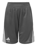 Youth 3-Stripes 7" Shorts - Team Grey Four/ White