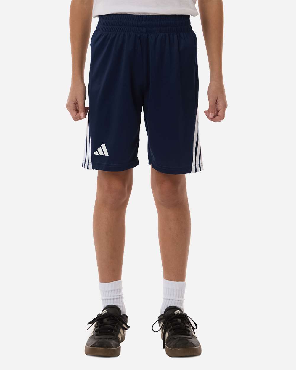 Youth 3-Stripes 7" Shorts - Collegiate Navy/ White