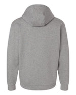 Men's Fleece Hooded Sweatshirt - Medium Grey Heather/ White
